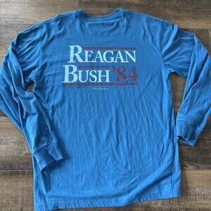 Reagan Bush ‘84 Long Sleeve T-shirt President Republican Rowdy Gentleman Large